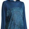 Apparel * | Store Under Armour Iso-Chill Shore Break Women'S Hoody Deep Sea / Opal Blue