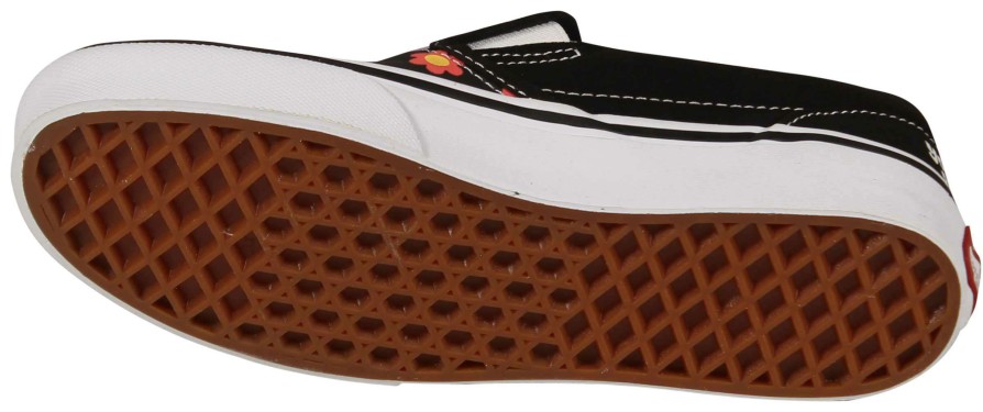 Footwear * | Fashionable Vans Kid'S Classic Slip On Shoe Radically Happy Black