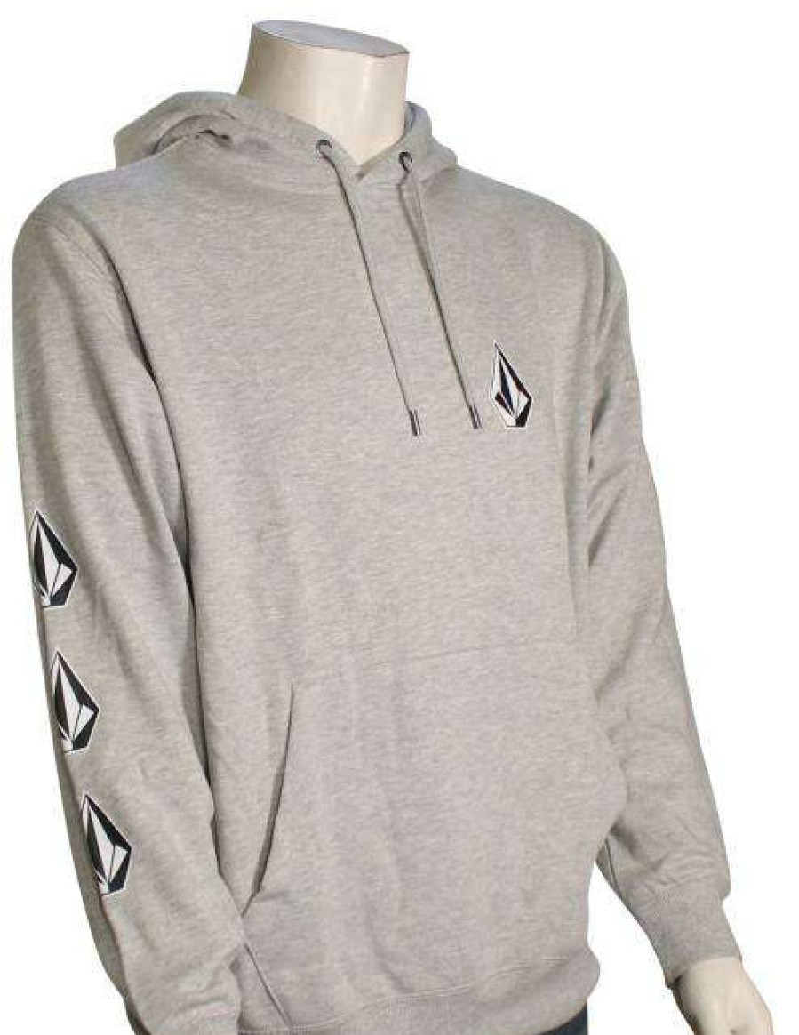 Apparel * | Sale Volcom Iconic Stone Pullover Hoody Heather Grey