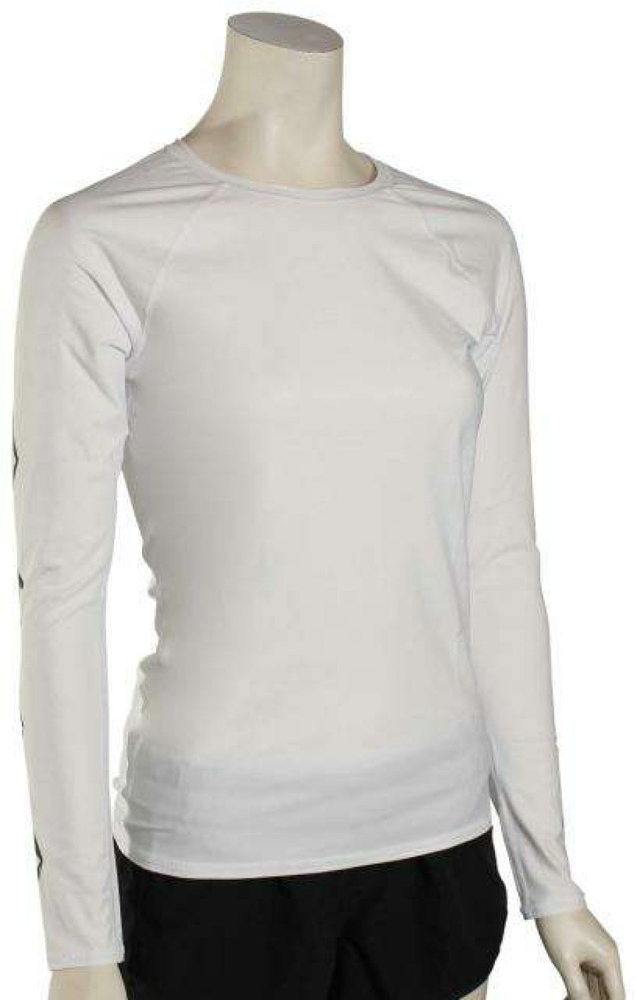 Apparel * | Crazy Deals Volcom Simply Solid Ls Women'S Rash Guard White