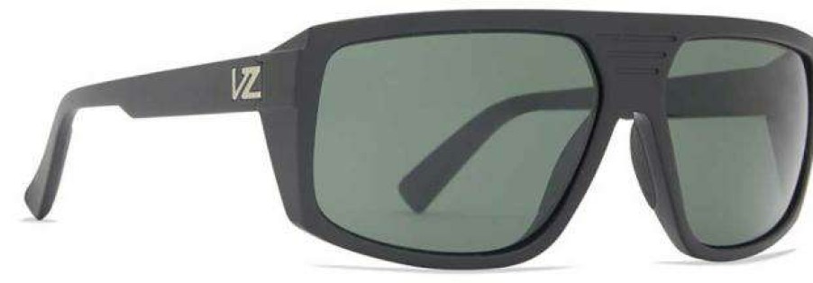 Accessories * | Wholesale Von Zipper Quazzi Sunglasses Black Satin / Grey