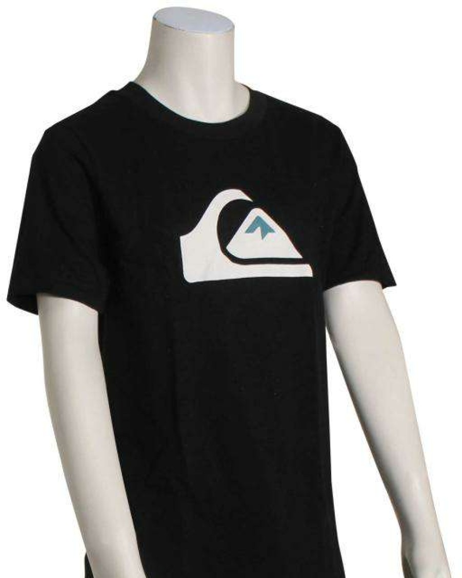 Apparel * | Latest Quiksilver Boy'S Comp Logo T-Shirt Black