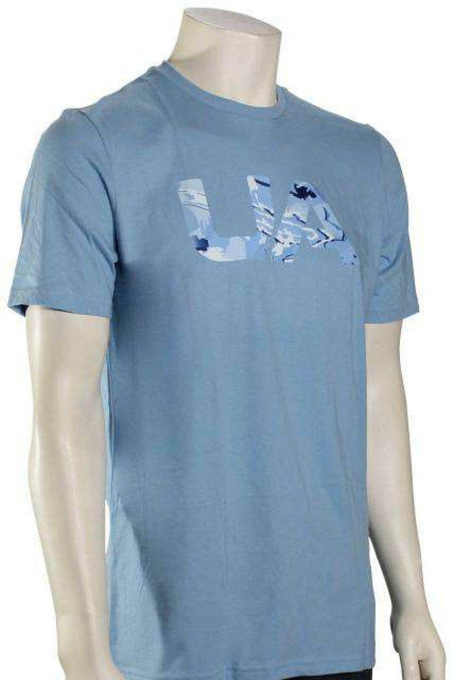 Apparel * | Fashionable Under Armour Camo Fill T-Shirt Boho Blue