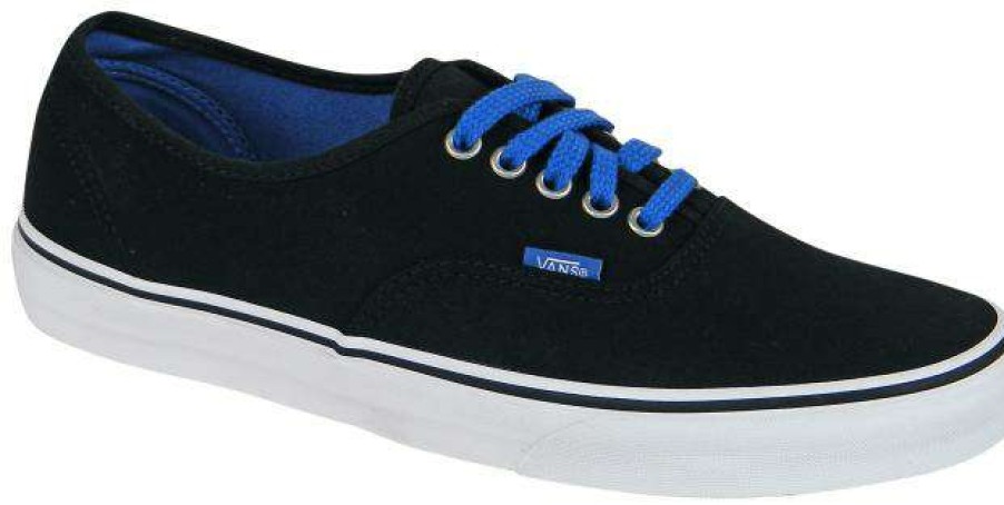 Footwear * | Flash Sale Vans Authentic Shoe Black / Bright Cobalt