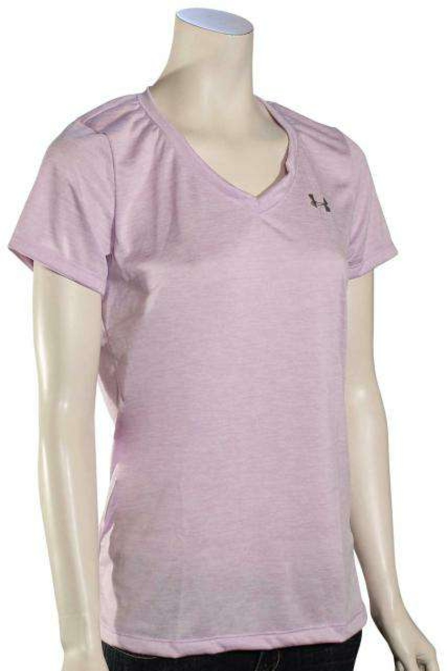 Apparel * | Sale Under Armour Tech V-Neck Women'S T-Shirt Purple Ace