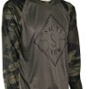 Apparel * | Promotion Salty Crew Tippet Pinnacle Ls Surf Shirt Camo / Grey