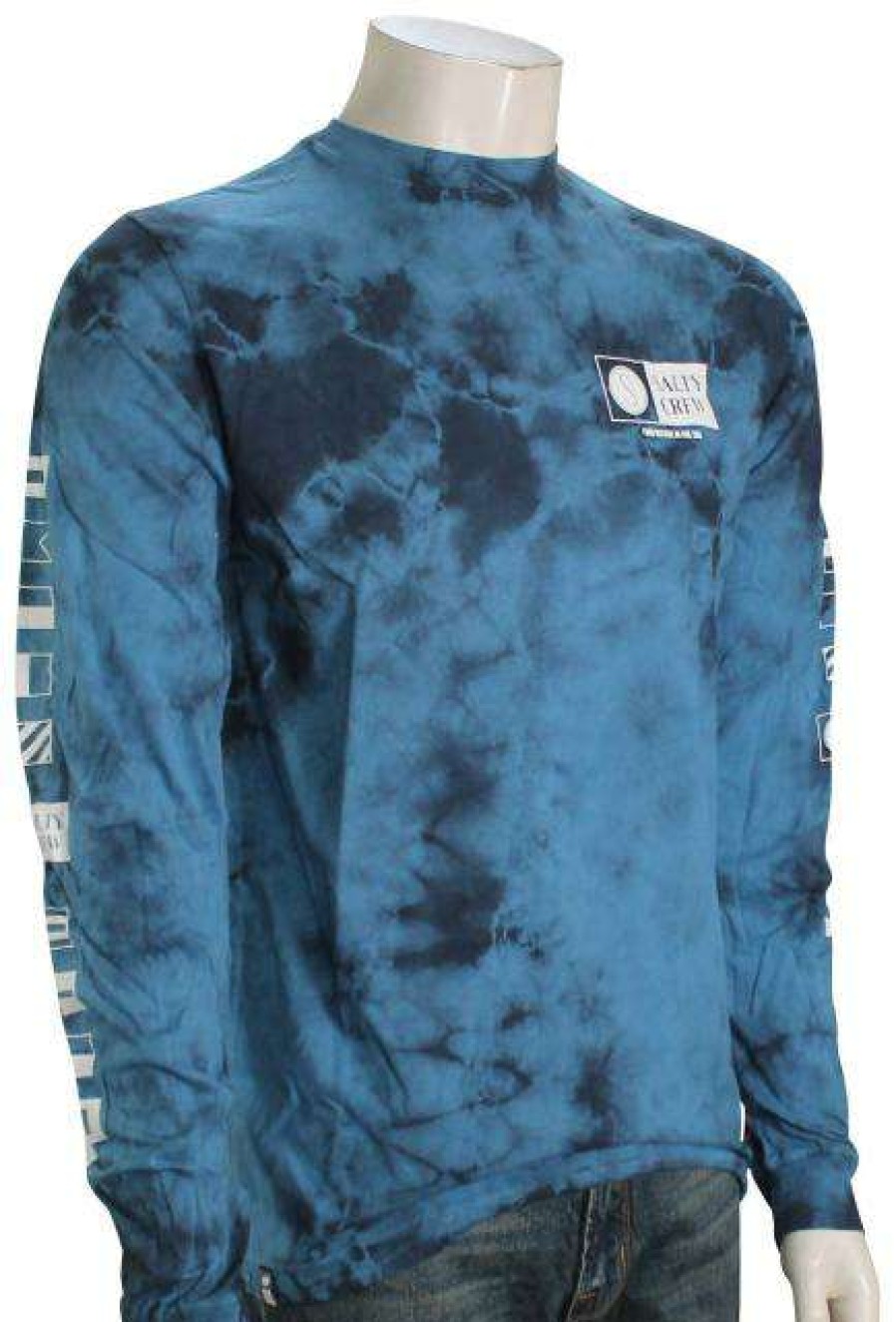 Apparel * | Best Quality Salty Crew Alpha Tie Dye Premium Ls T-Shirt Blue