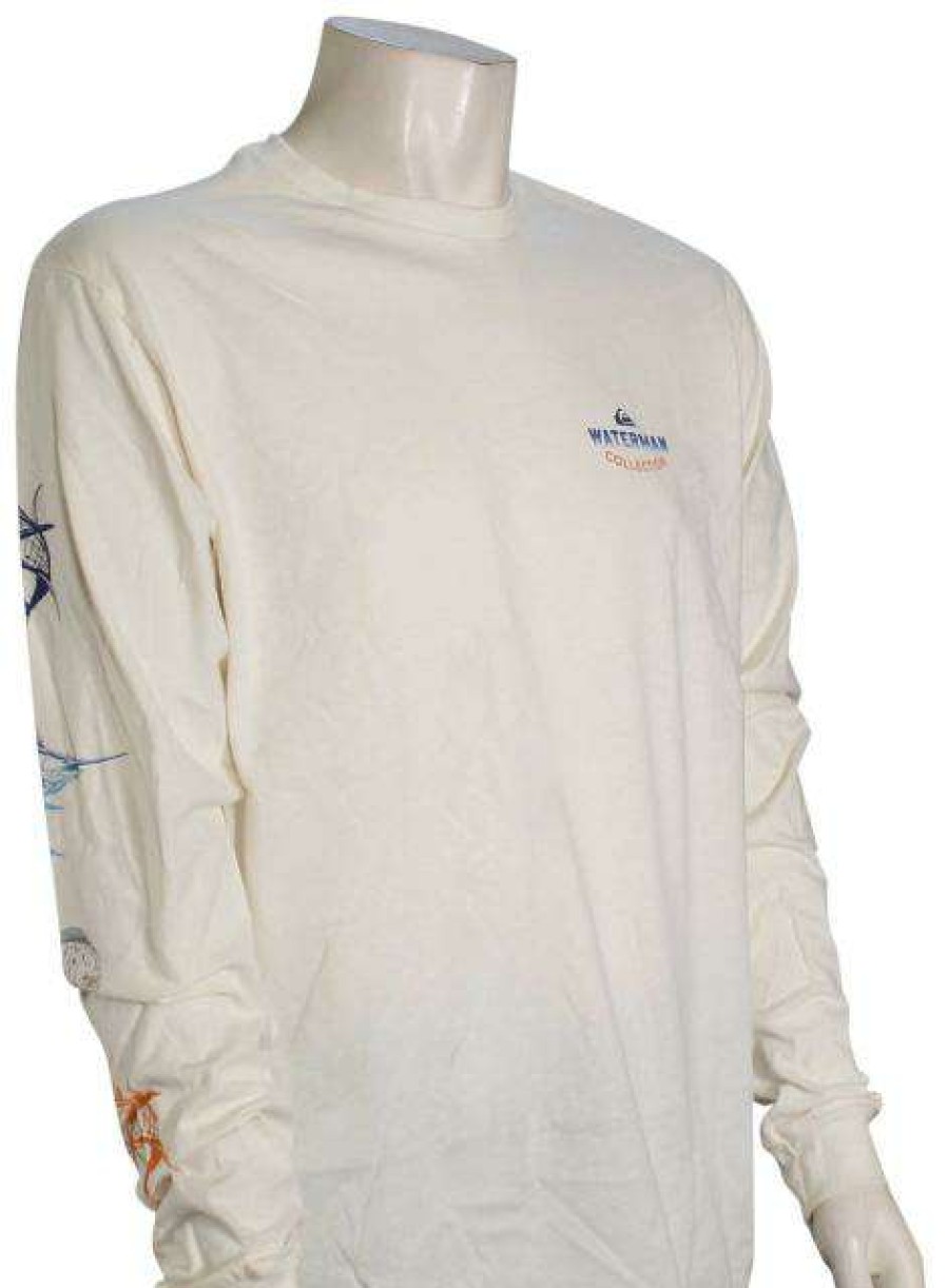 Apparel * | Classical Quiksilver Waterman Heavy Marlin Ls T-Shirt Antique White