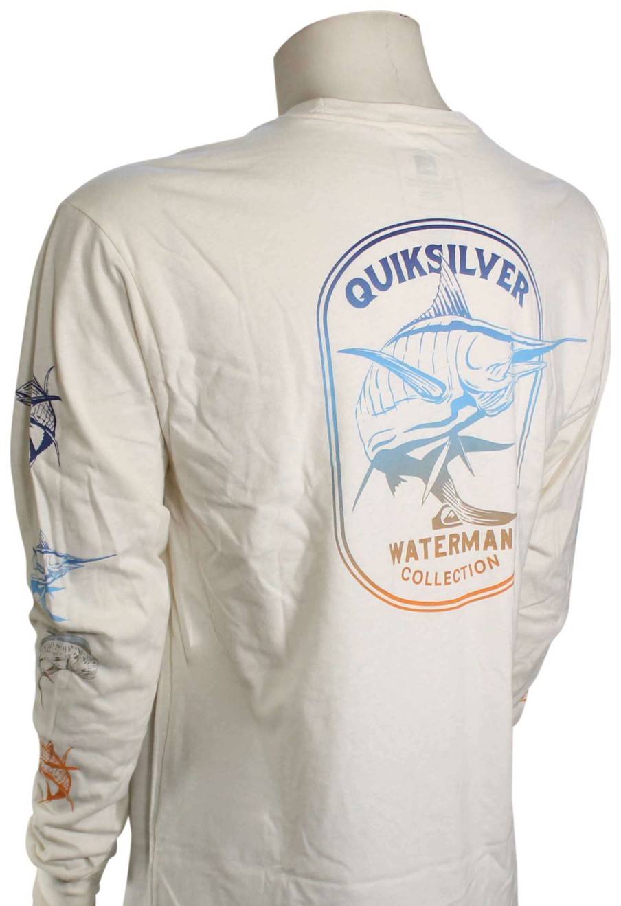 Apparel * | Classical Quiksilver Waterman Heavy Marlin Ls T-Shirt Antique White