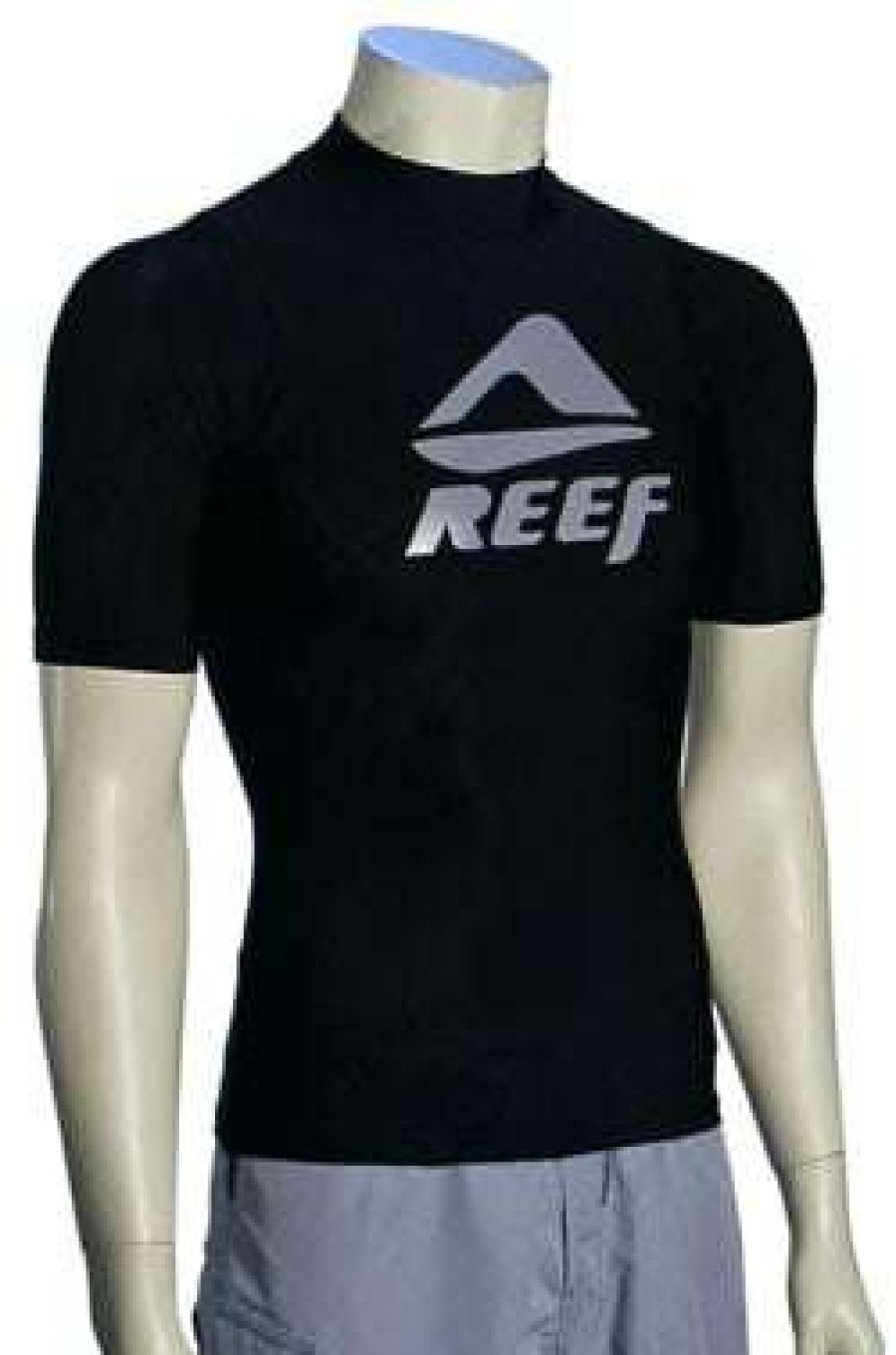 Apparel * | Wholesale Reef Water Me Ss Rash Guard Black