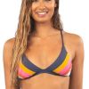 Apparel * | Flash Sale Rip Curl Heat Wave Cross Back Tri Bikini Top Navy