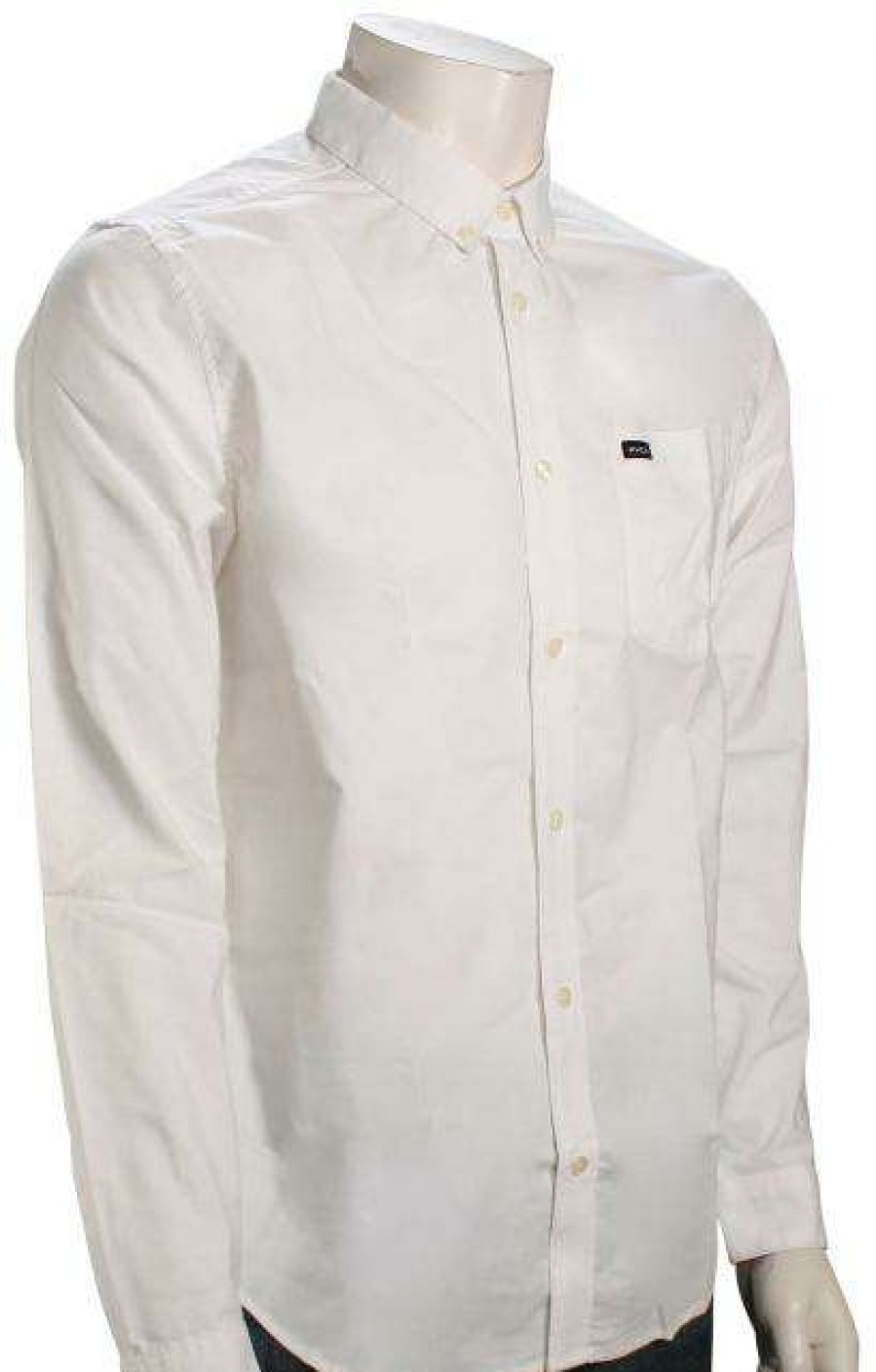 Apparel * | Fashionable Rvca That'Ll Do Stretch Ls Shirt White