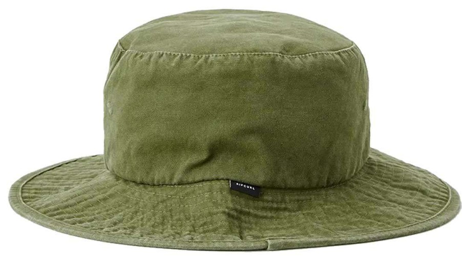 Apparel * | Crazy Deals Rip Curl Crusher Wide Brim Hat Dark Olive