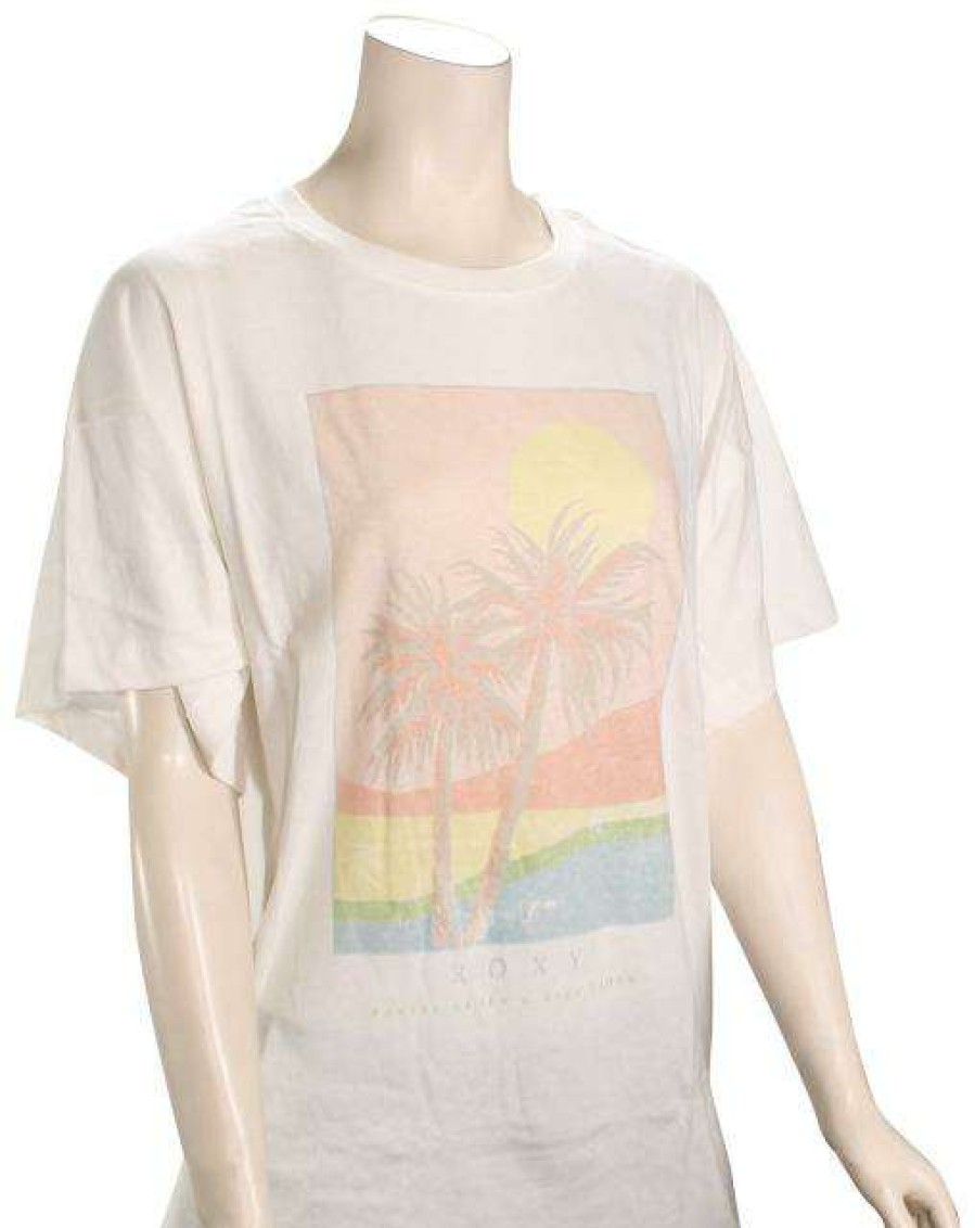 Apparel * | Store Roxy Sweet Janis Women'S T-Shirt Bright White