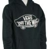 Apparel * | Outlet Sale Vans Boy'S Off The Wall Pullover Hoody Darkest Spruce / White