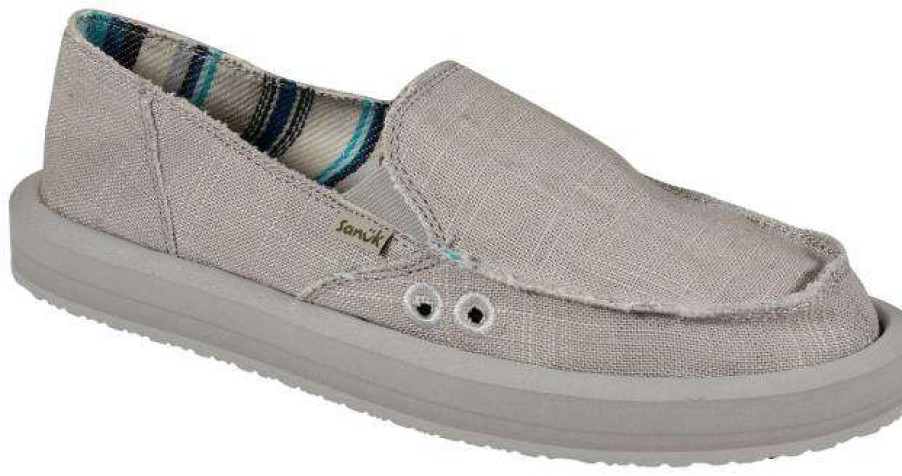 Footwear * | Outlet Sale Sanuk Donna St Hemp Sidewalk Surfer Grey