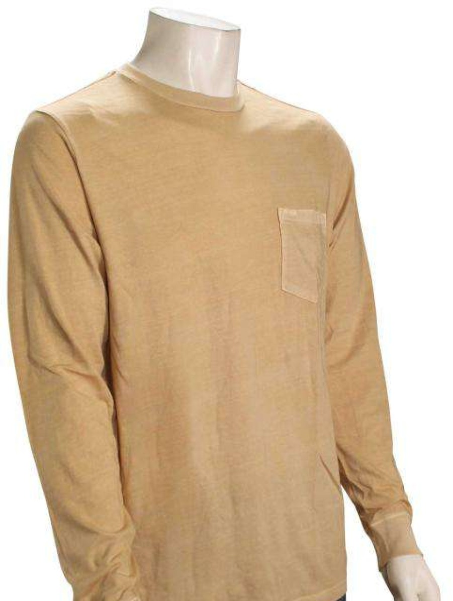 Apparel * | Flash Sale Rvca Ptc Pigment Ls T-Shirt Burlap