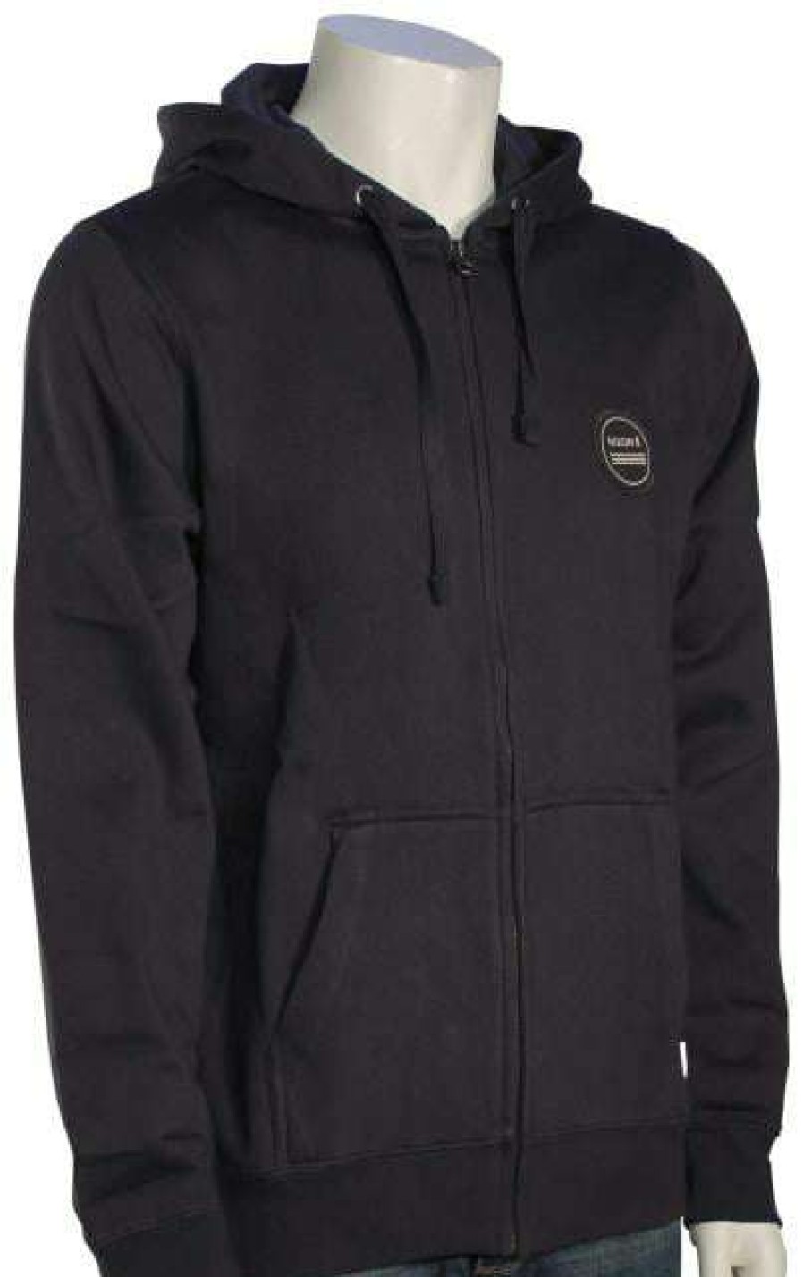 Apparel * | Featured Nixon Oxford Zip Hoody Midnight Navy