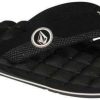 Footwear * | Store Volcom Recliner Sandal Black / White