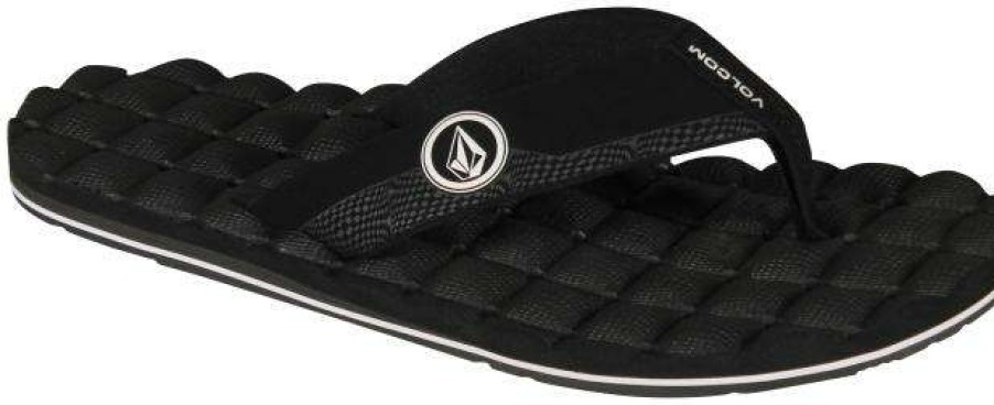 Footwear * | Store Volcom Recliner Sandal Black / White