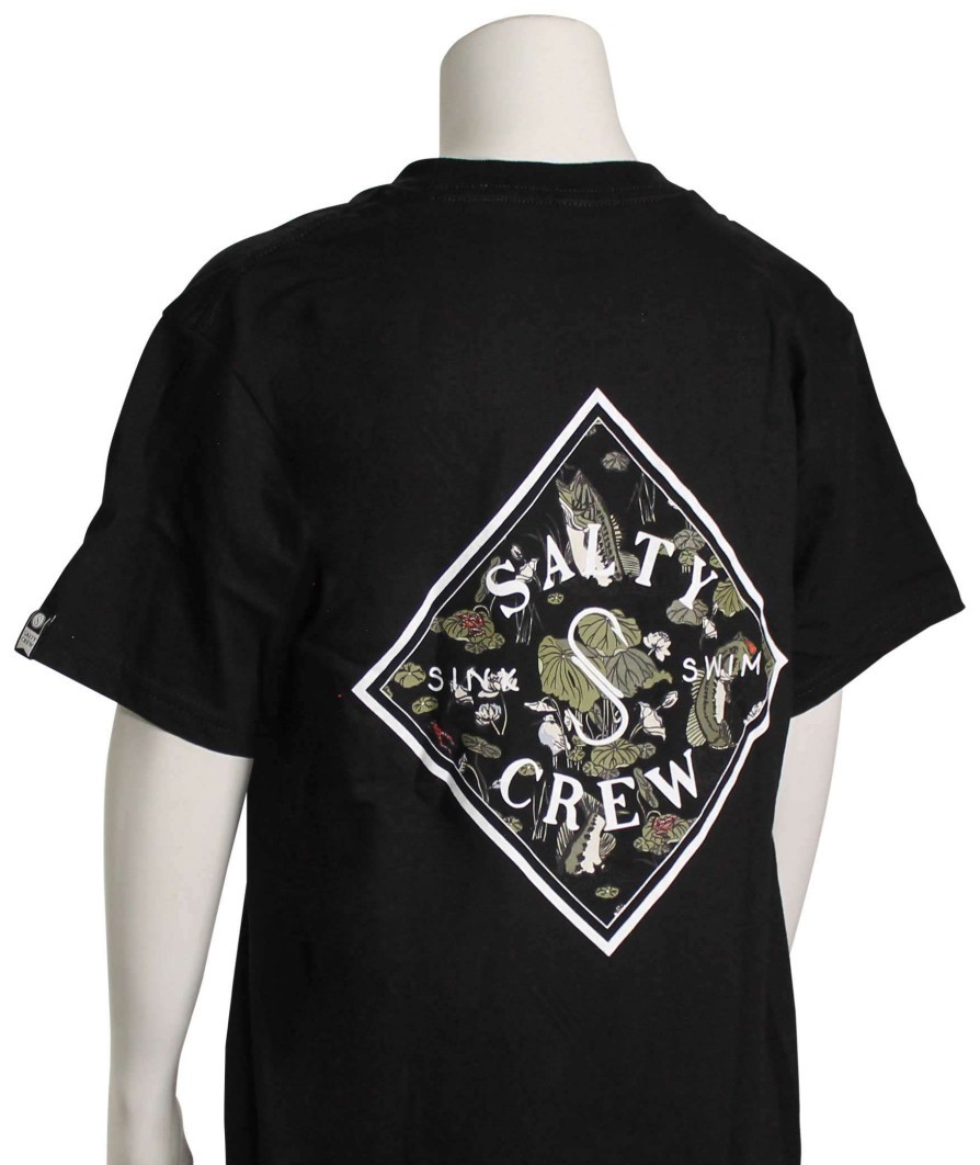 Apparel * | Latest Salty Crew Boy'S Tippet Refuge T-Shirt Black