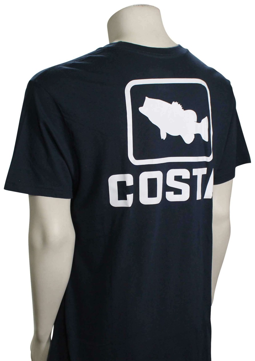 Apparel * | Promotion Costa Emblem Bass T-Shirt Navy