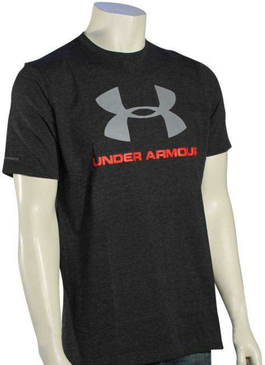 Apparel * | Sale Under Armour Sportstyle Logo T-Shirt Black / Steel