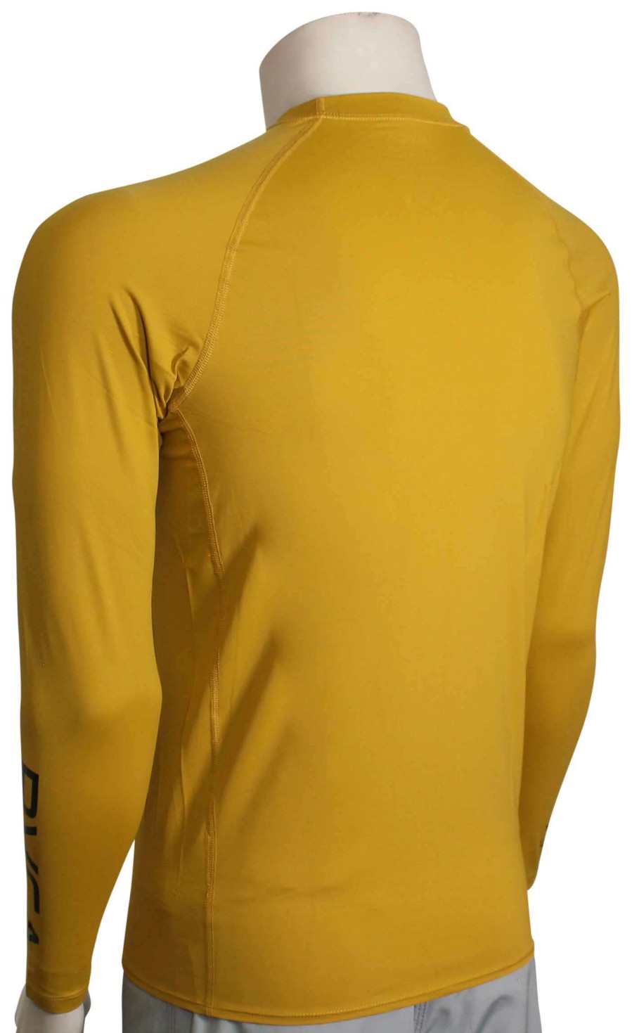 Apparel * | Sale Rvca Ls Rash Guard Gold