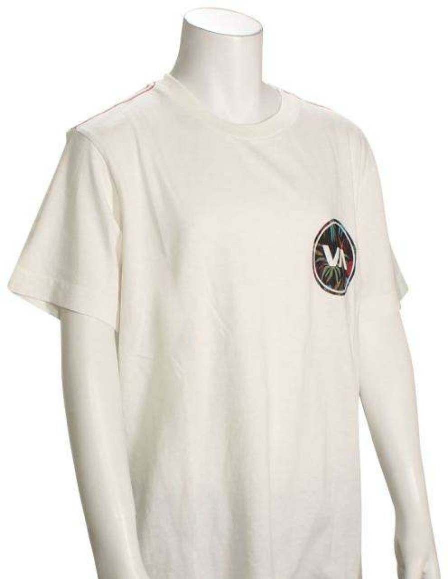 Apparel * | Sale Rvca Boy'S Va Mod Fill T-Shirt Antique White