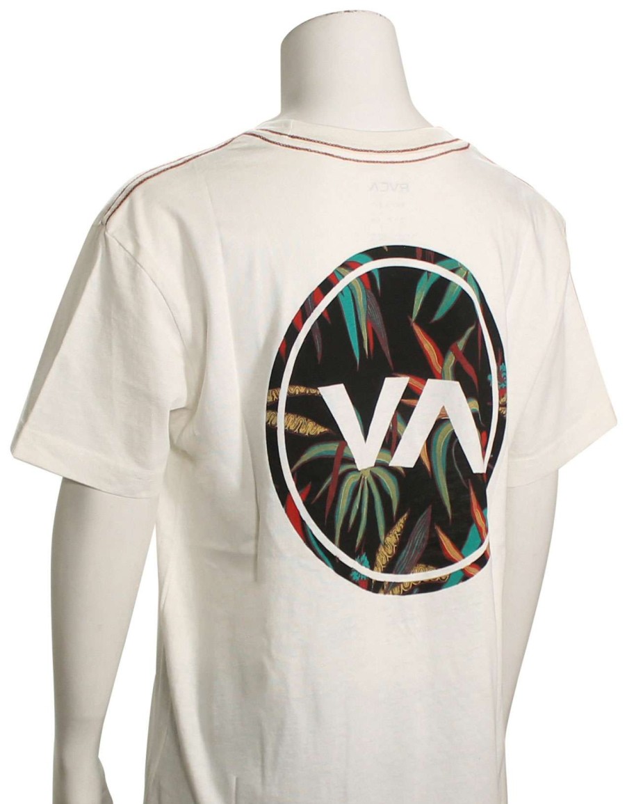 Apparel * | Sale Rvca Boy'S Va Mod Fill T-Shirt Antique White