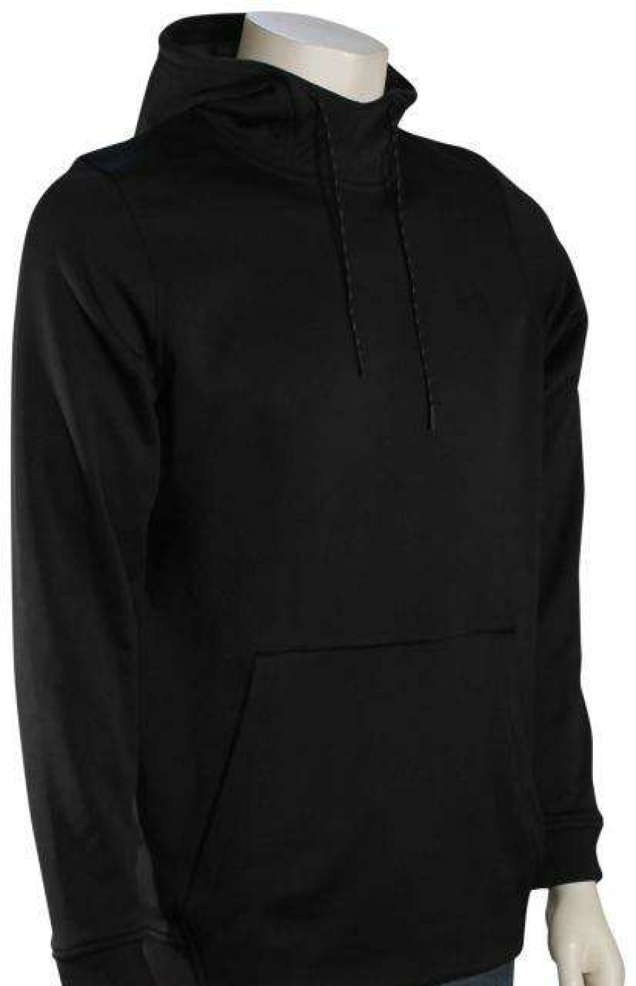 Apparel * | New Threads Under Armour Armour Fleece Pullover Hoody Black / Black