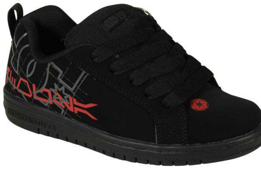 Footwear * | Sale Dc Kid'S Star Wars Court Graffik Shoe Black / Red