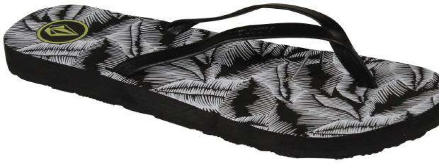 Footwear * | Sale Volcom Color Me Spring Sandal Black / White