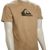 Apparel * | Limited Edition Quiksilver Comp Logo T-Shirt Tannin