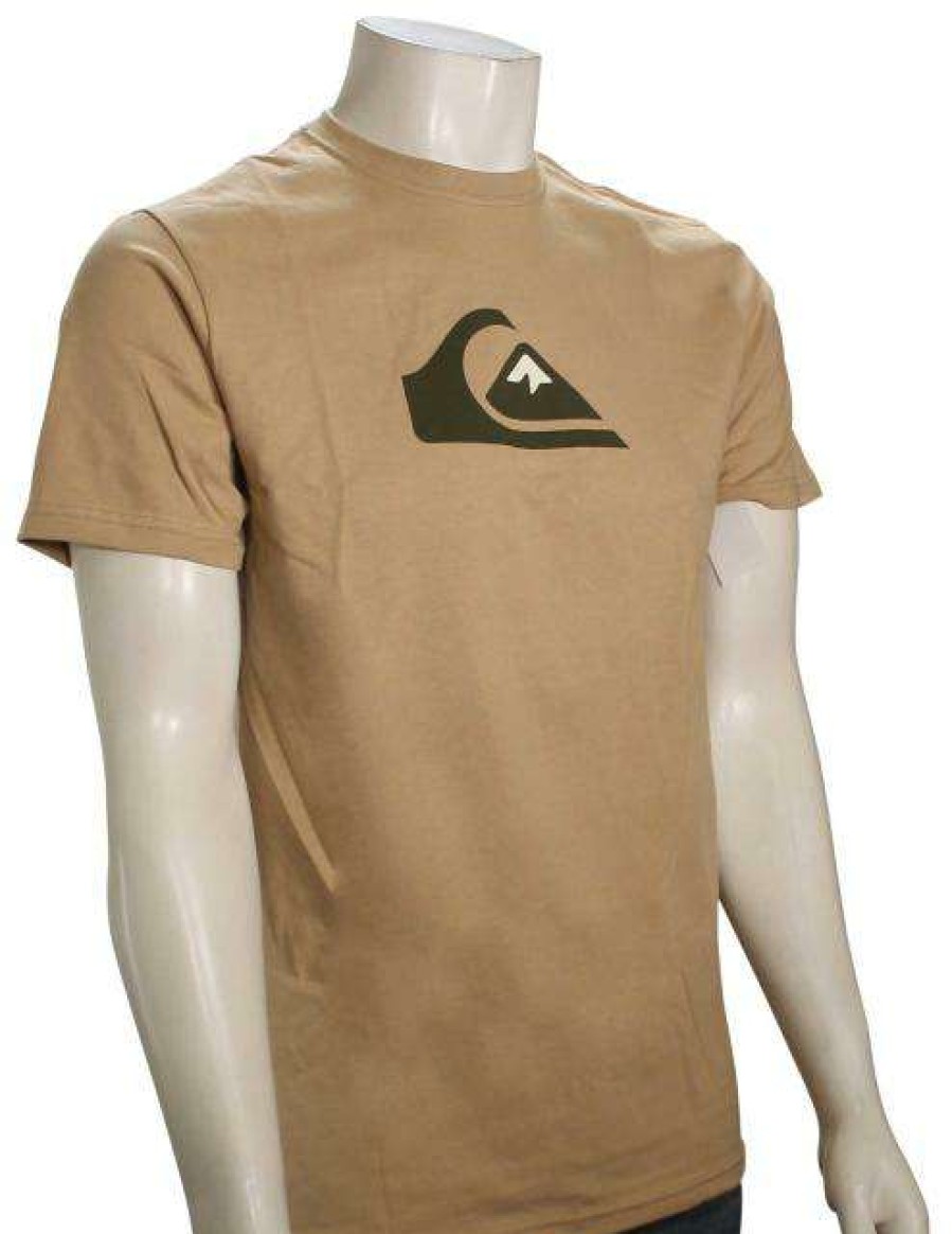 Apparel * | Limited Edition Quiksilver Comp Logo T-Shirt Tannin