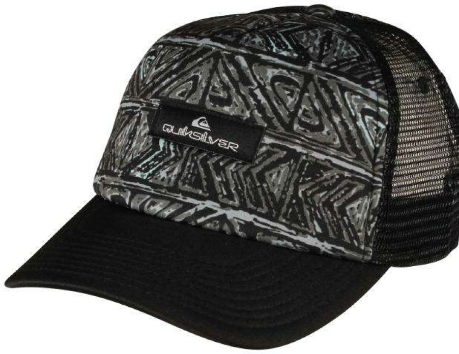 Apparel * | Less Expensive Quiksilver Boy'S Kookaburra Coop Trucker Hat Black