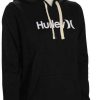 Apparel * | Best Quality Hurley One And Only Women'S Fleece Pullover Hoody Black