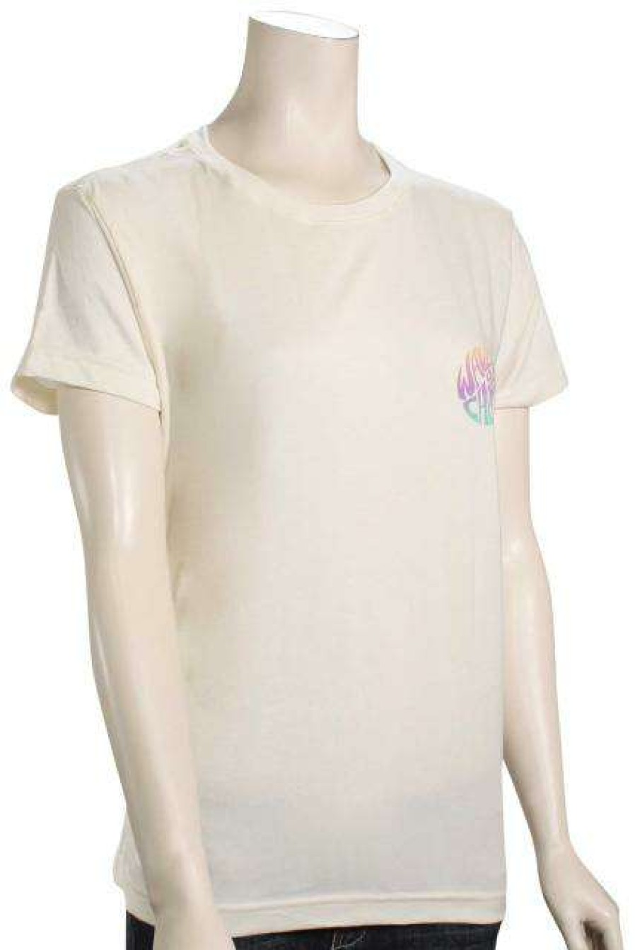 Apparel * | Featured Roxy Waves Of Change Women'S T-Shirt Snow White