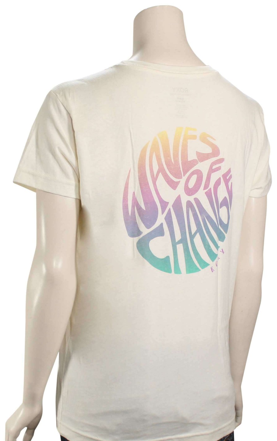 Apparel * | Featured Roxy Waves Of Change Women'S T-Shirt Snow White