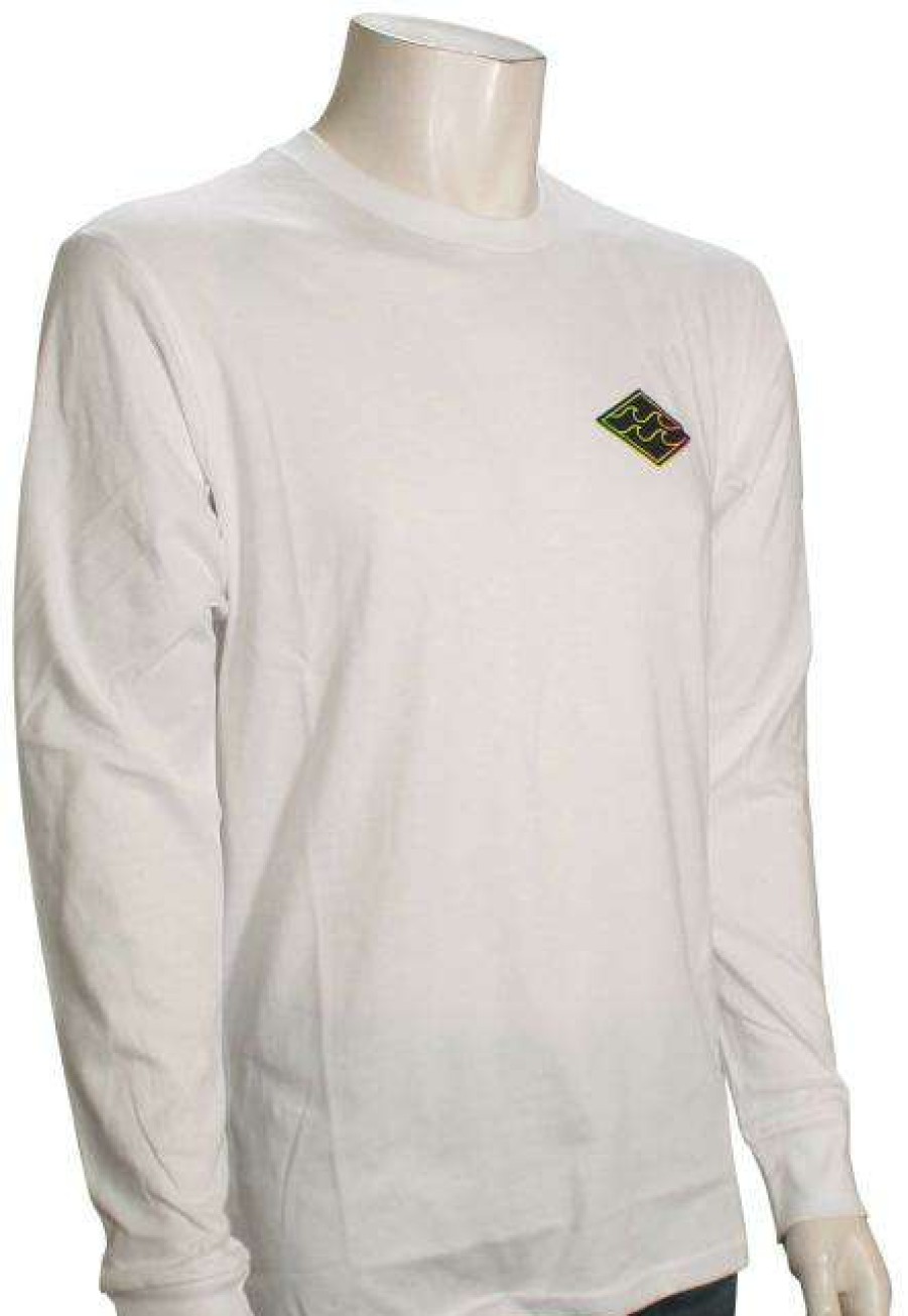 Apparel * | Sale Billabong Crayon Wave Ls T-Shirt White