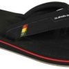 Footwear * | Classical Quiksilver Island Oasis Squish Sandal Black 1