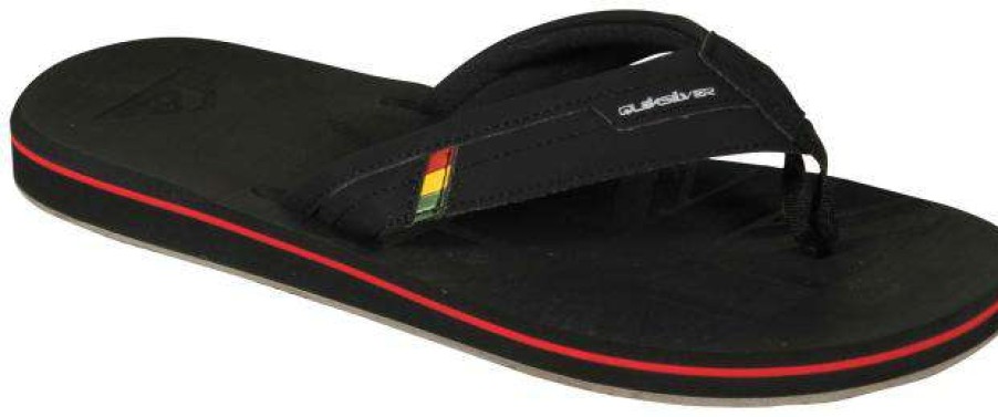 Footwear * | Classical Quiksilver Island Oasis Squish Sandal Black 1