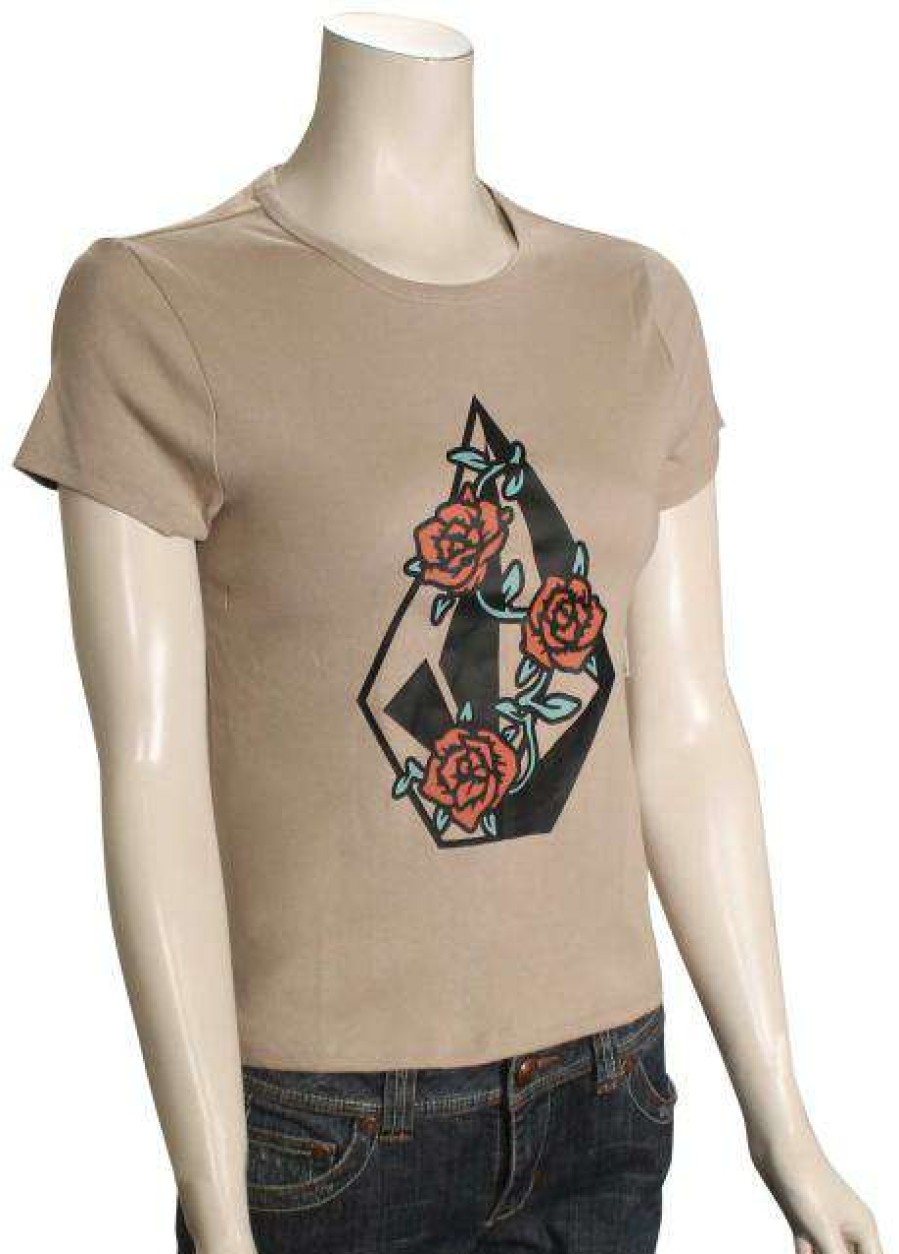 Apparel * | Outlet Sale Volcom Have A Clue Women'S T-Shirt Taupe