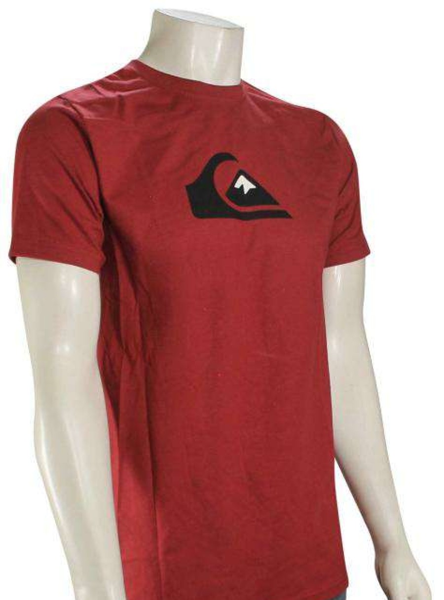 Apparel * | Sale Quiksilver Comp Logo T-Shirt Ruby Wine