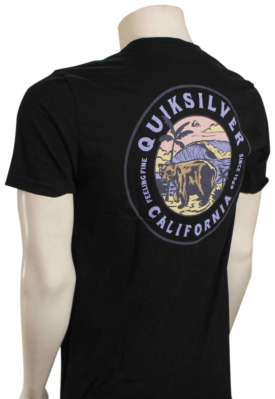 Apparel * | Sale Quiksilver Ca Stand Alone T-Shirt Black