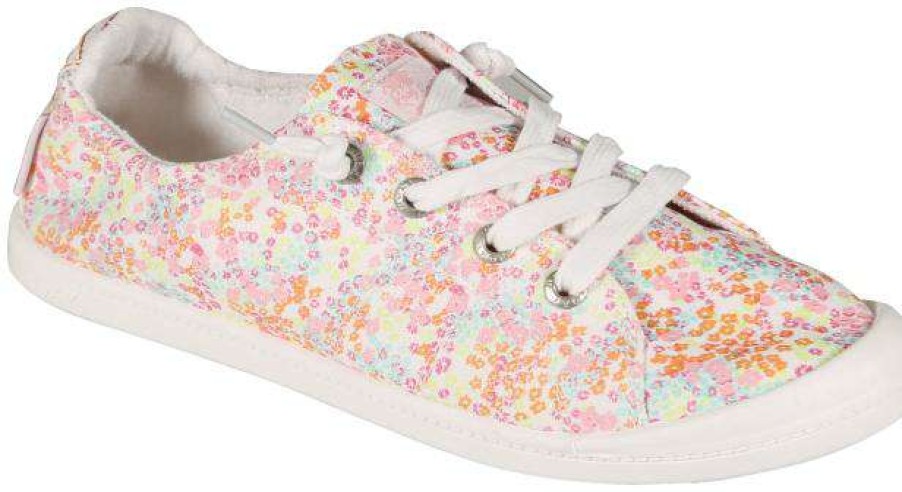 Footwear * | Best Choice Roxy Bayshore Shoe White / Crazy Pink / Orange