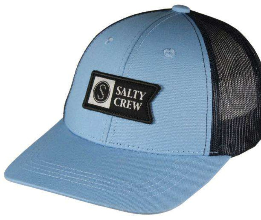 Apparel * | Latest Salty Crew Boy'S Pinnacle Retro Trucker Hat Marine Blue