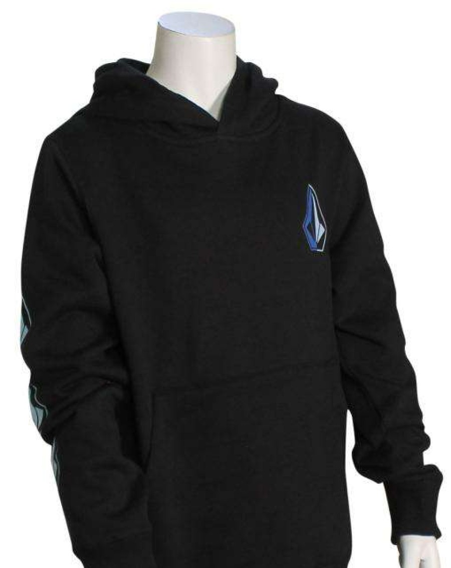 Apparel * | Best Choice Volcom Boy'S Iconic Stone Pullover Hoody New Black