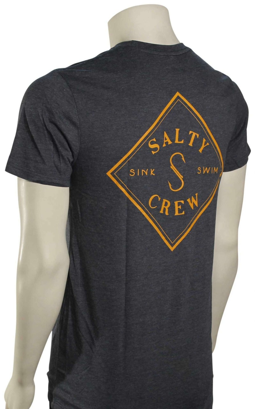 Apparel * | Latest Salty Crew Tippet T-Shirt Navy Heather / Yellow