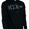 Apparel * | Featured Vestal New Standard Zip Hoody Black